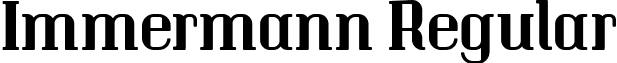 Immermann Regular font - immermann.ttf