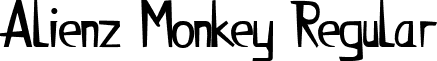Alienz Monkey Regular font - Alienz Monkey.ttf