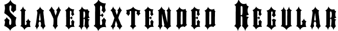 SlayerExtended Regular font - slayerextended.ttf