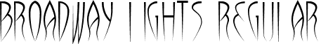 Broadway Lights Regular font - Broadway lights.ttf