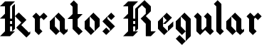 Kratos Regular font - Kratos.ttf