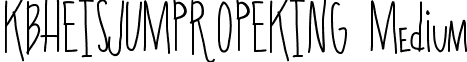 KBHEISJUMPROPEKING Medium font - KBHEISJUMPROPEKING.ttf