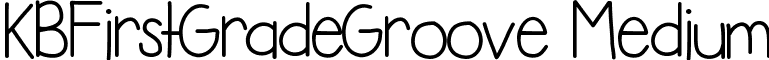 KBFirstGradeGroove Medium font - KBFirstGradeGroove.ttf