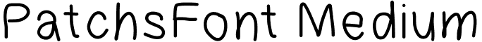 PatchsFont Medium font - PatchsFont.ttf