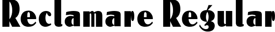 Reclamare Regular font - Reclamare.ttf