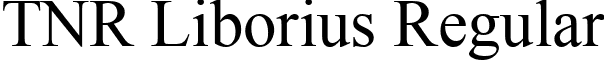 TNR Liborius Regular font - TNR_Liborius_VII.ttf