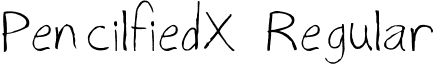 PencilfiedX Regular font - pencilfied.ttf