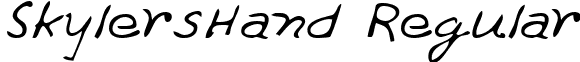 SkylersHand Regular font - skyler-h.ttf