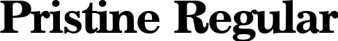 Pristine Regular font - pristine-regular.ttf