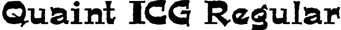 Quaint ICG Regular font - quainticg.ttf