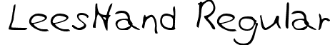 LeesHand Regular font - lee-h.ttf