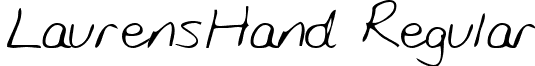 LaurensHand Regular font - lauren-h.ttf