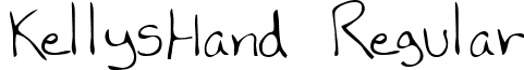 KellysHand Regular font - kelly-h.ttf