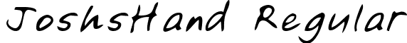 JoshsHand Regular font - josh-h.ttf