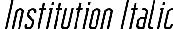 Institution Italic font - institui.ttf