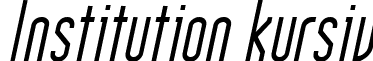 Institution kursiv font - institutionitalic.ttf