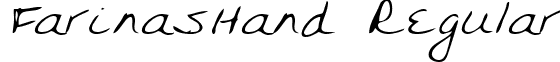 FarinasHand Regular font - farinashandregular.ttf