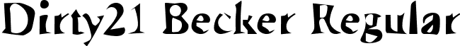 Dirty21 Becker Regular font - dirty21becker.ttf