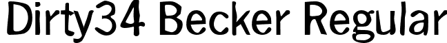 Dirty34 Becker Regular font - dirty34becker.ttf