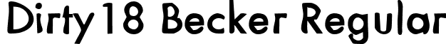 Dirty18 Becker Regular font - dirty18becker.ttf