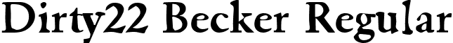 Dirty22 Becker Regular font - dirty22becker.ttf