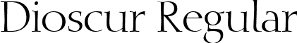 Dioscur Regular font - dioscur-regular.ttf