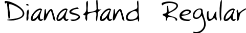 DianasHand Regular font - diana-h.ttf