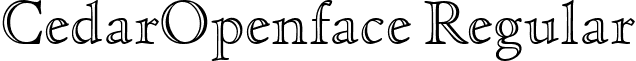 CedarOpenface Regular font - cedaropenface-regular.ttf