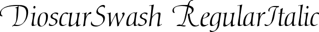 DioscurSwash RegularItalic font - dioscurswash-regularitalic.ttf