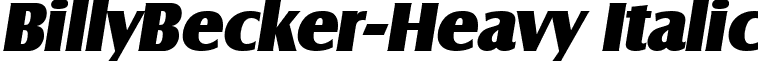 BillyBecker-Heavy Italic font - billybecker-heavyitalic.ttf