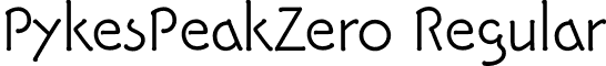 PykesPeakZero Regular font - pykes_peak_zero.otf