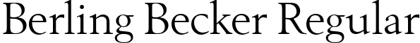 Berling Becker Regular font - berling_becker.ttf