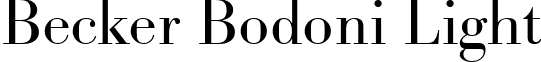 Becker Bodoni Light font - becker_bodoni_light.ttf