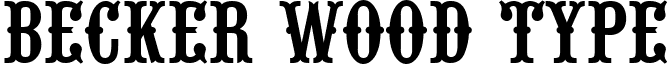 Becker Wood Type font - becker_wood_type.ttf