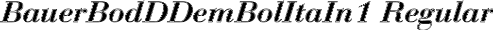 BauerBodDDemBolItaIn1 Regular font - bauerbodddembolitain1.ttf