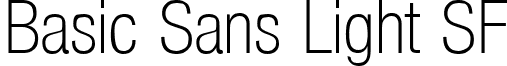 Basic Sans Light SF font - basicsanslightsf.ttf