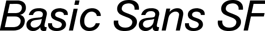 Basic Sans SF font - basicsanssfitalic.ttf