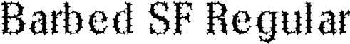 Barbed SF Regular font - barbedsf.ttf