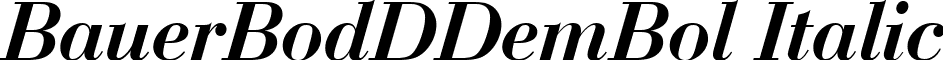 BauerBodDDemBol Italic font - bauerbodddembolitalic.ttf