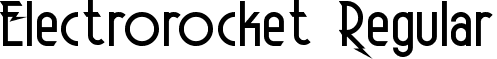 Electrorocket Regular font - Electrorocket.otf