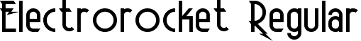 Electrorocket Regular font - Electrorocket.ttf