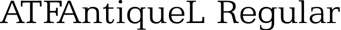 ATFAntiqueL Regular font - atfantiquel.ttf