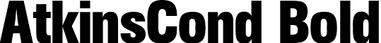 AtkinsCond Bold font - atkinscond-bold.ttf