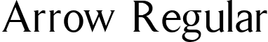 Arrow Regular font - arrowregular.ttf