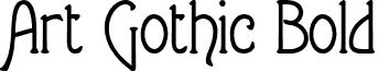 Art Gothic Bold font - artgothicbold.ttf