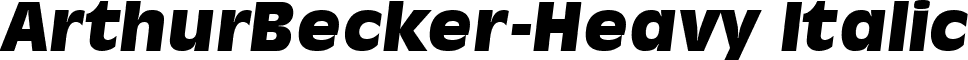 ArthurBecker-Heavy Italic font - arthurbecker-heavyitalic.ttf