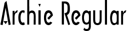 Archie Regular font - archie-regular.ttf