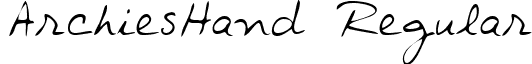 ArchiesHand Regular font - handwriting-markerarchieshand-regular.ttf