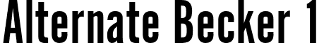 Alternate Becker 1 font - alternate_becker_1.ttf