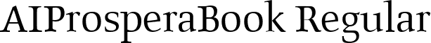 AIProsperaBook Regular font - aiprosperabook.ttf